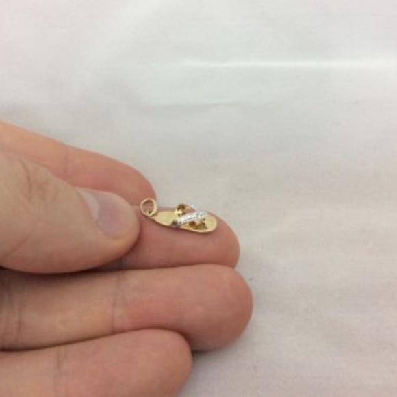 10K GOLD SANDAL FLIP FLOP CHARM - Picture 5 of 8